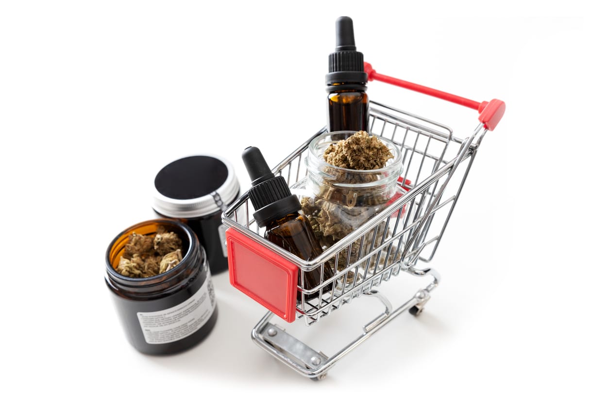 Medical marijuana, CBD oil. Medical therapy with marijuana concept